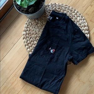 Black Minnie Mouse Whistling Tee